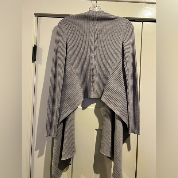 Athleta Gray Women's Merino Wool Open Front Sweater - Picture 2 of 5